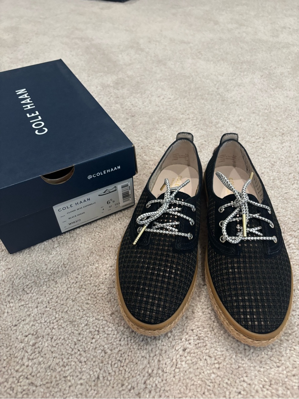 Cole Haan black suede espadrilles - Picture 3 of 5